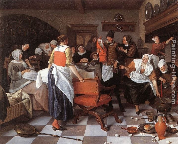 Jan Steen Celebrating the Birth